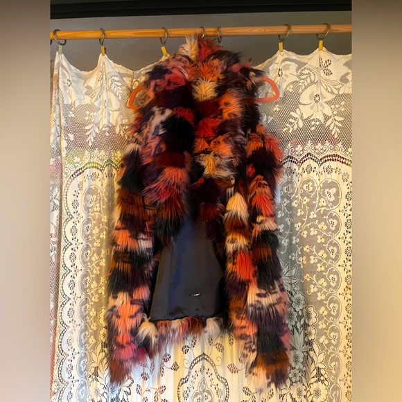 Blanc Noir multicolored faux fur vest - Picture 2 of 5